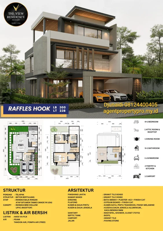 Type paragon raffles hook the view residence manado