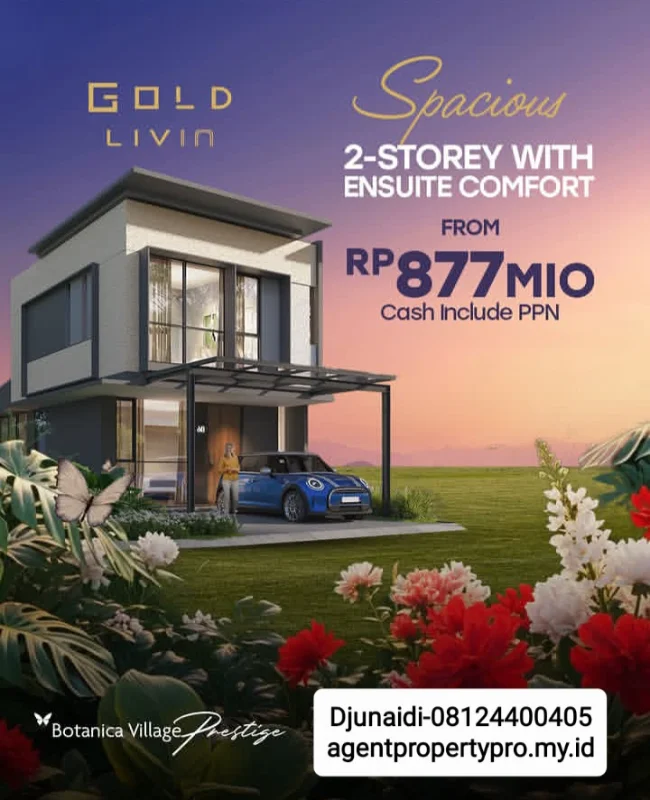 Gold livin botanica village prestige manado