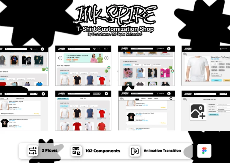 UI/UX Preview | Inkspire T-Shirt Customization Shop